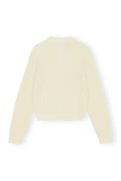Online GANNI Cardigan Aus Weicher Wolle Alabaster Gleam
