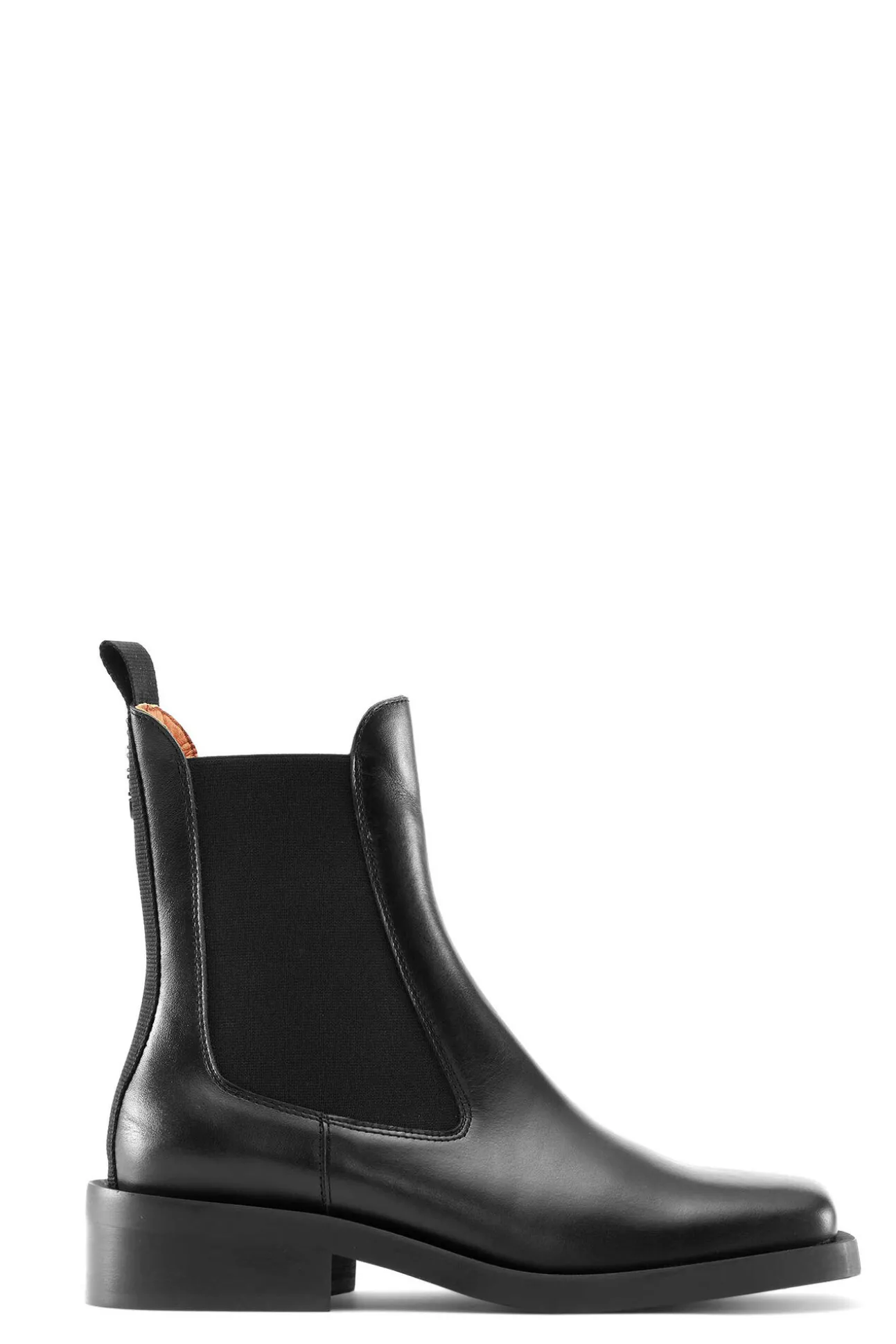 Outlet GANNI Chelsea Boots Mit Quadratischer Spitze Black