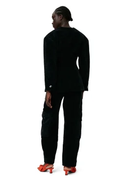 Best GANNI Chenille-Hose Black