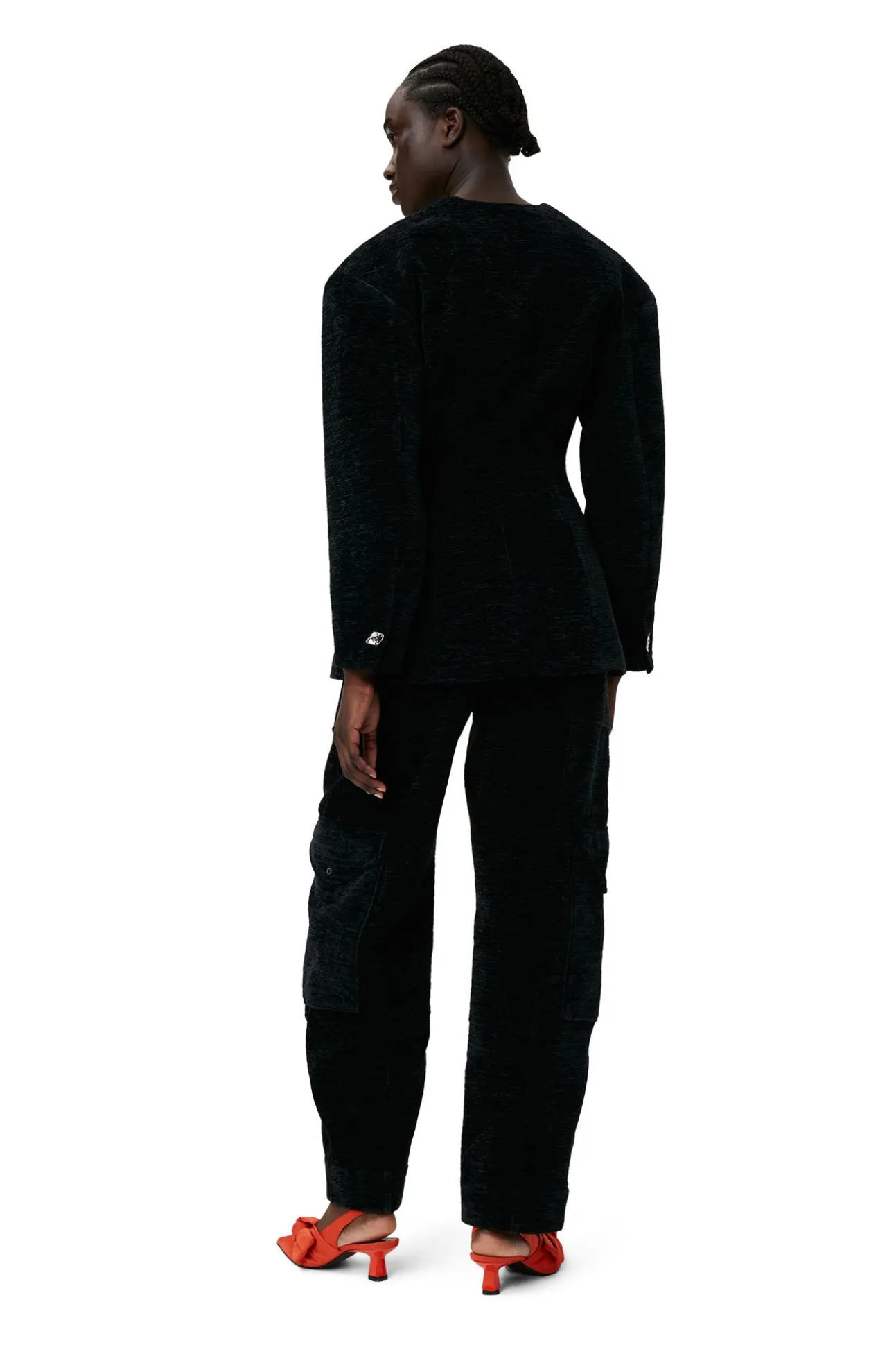 Best GANNI Chenille-Hose Black