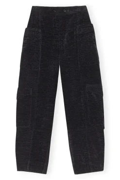 Best GANNI Chenille-Hose Black