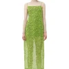 Cheap GANNI Chiffon Midi-Slipkleid Tender Shoots