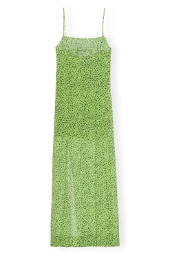 Cheap GANNI Chiffon Midi-Slipkleid Tender Shoots