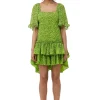 Sale GANNI Chiffon-Minikleid Tender Shoots