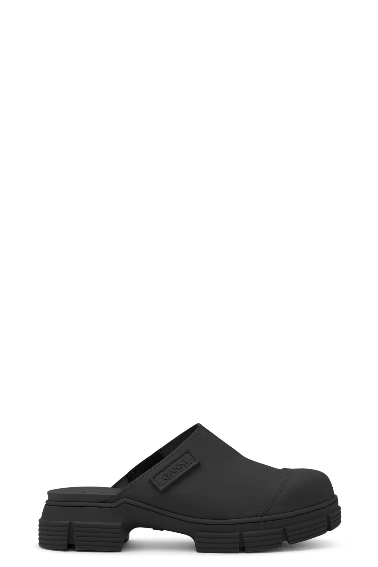Outlet GANNI City-Mules Aus Recyceltem Gummi Black