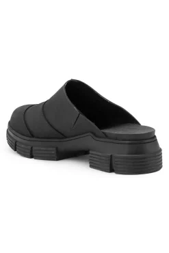 Outlet GANNI City-Mules Aus Recyceltem Gummi Black