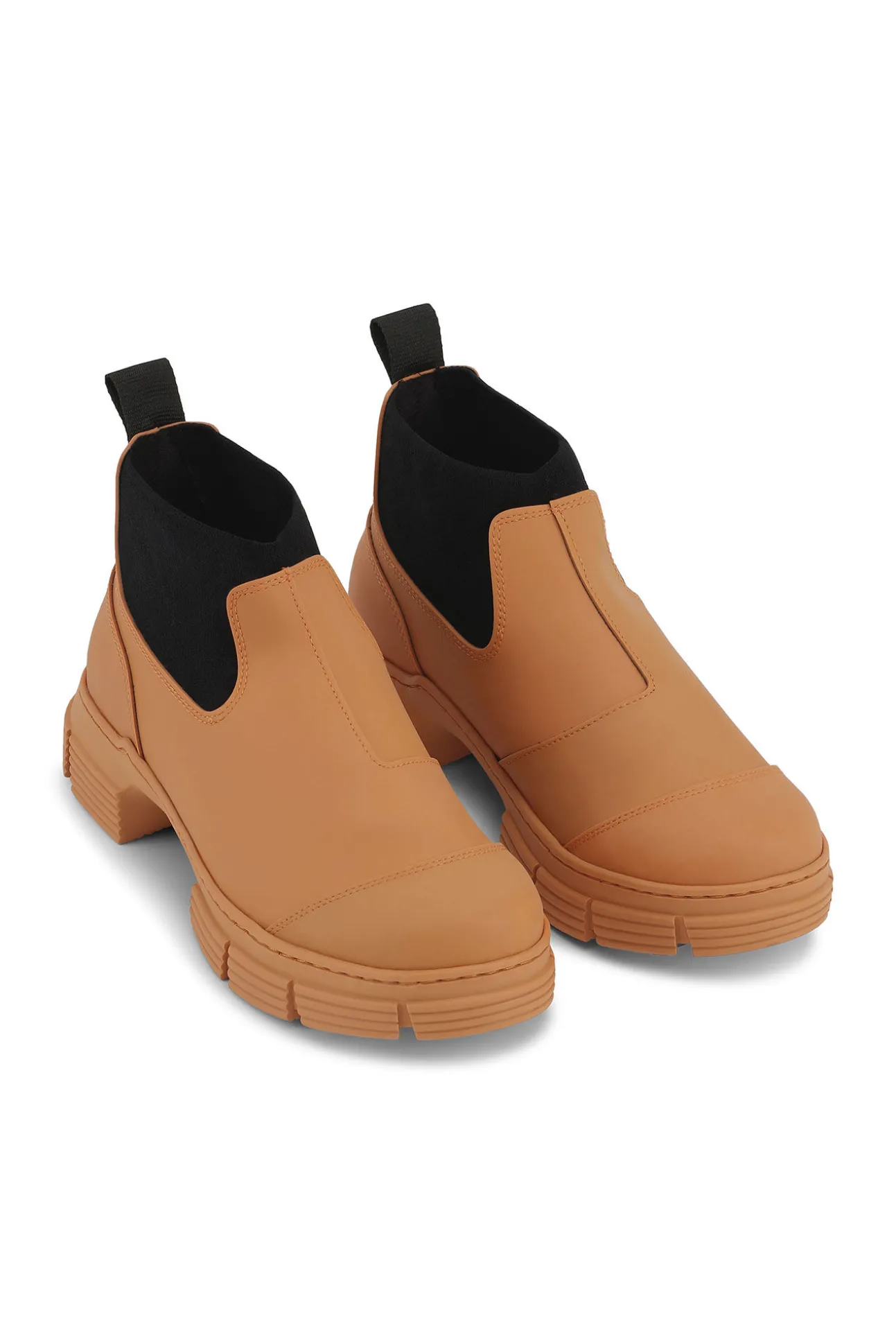 Store GANNI City-Stiefeletten Aus Rubber Vibrant Orange