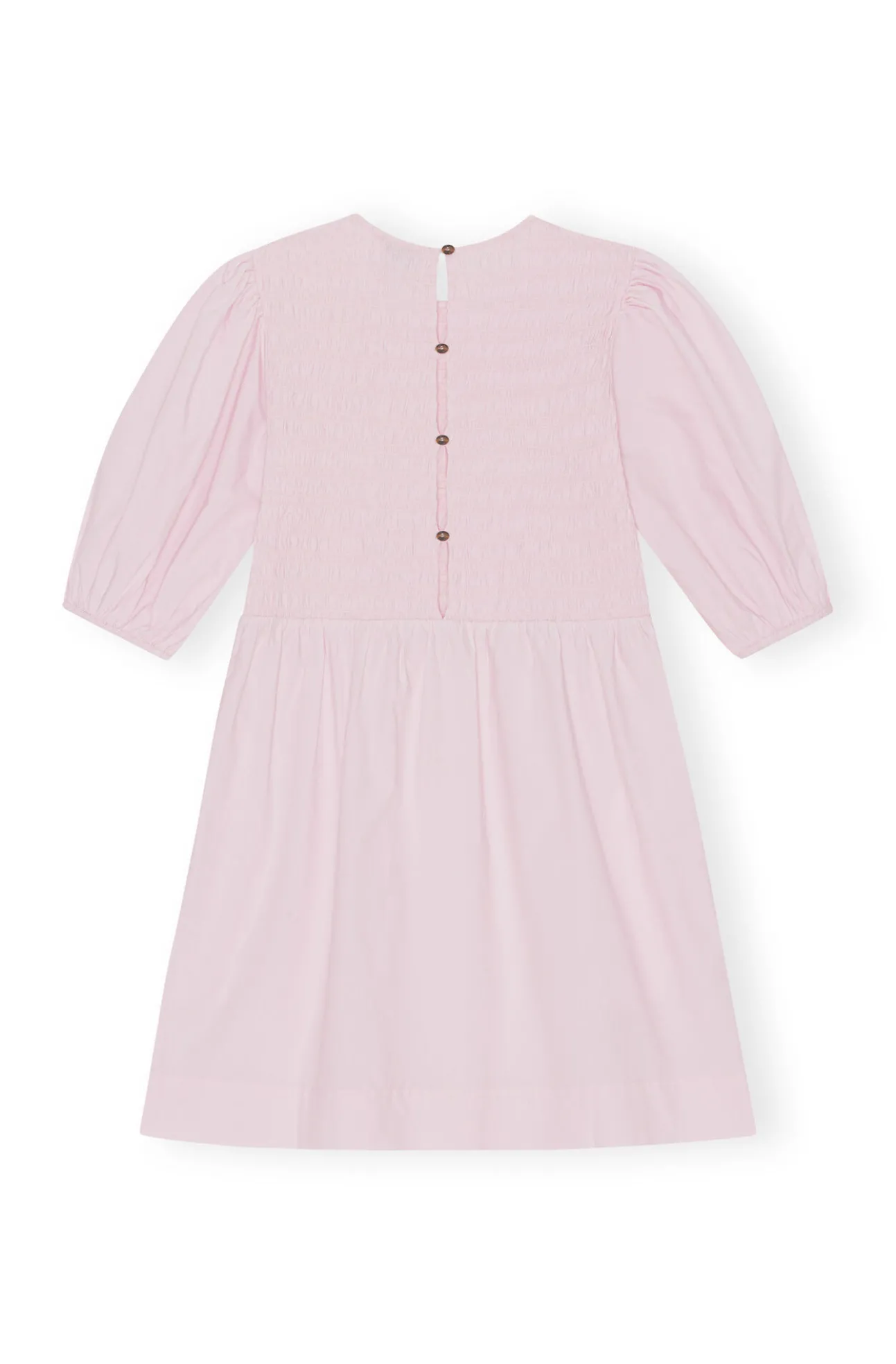 Shop GANNI Cotton Poplin Mini Smock Dress Light Lilac