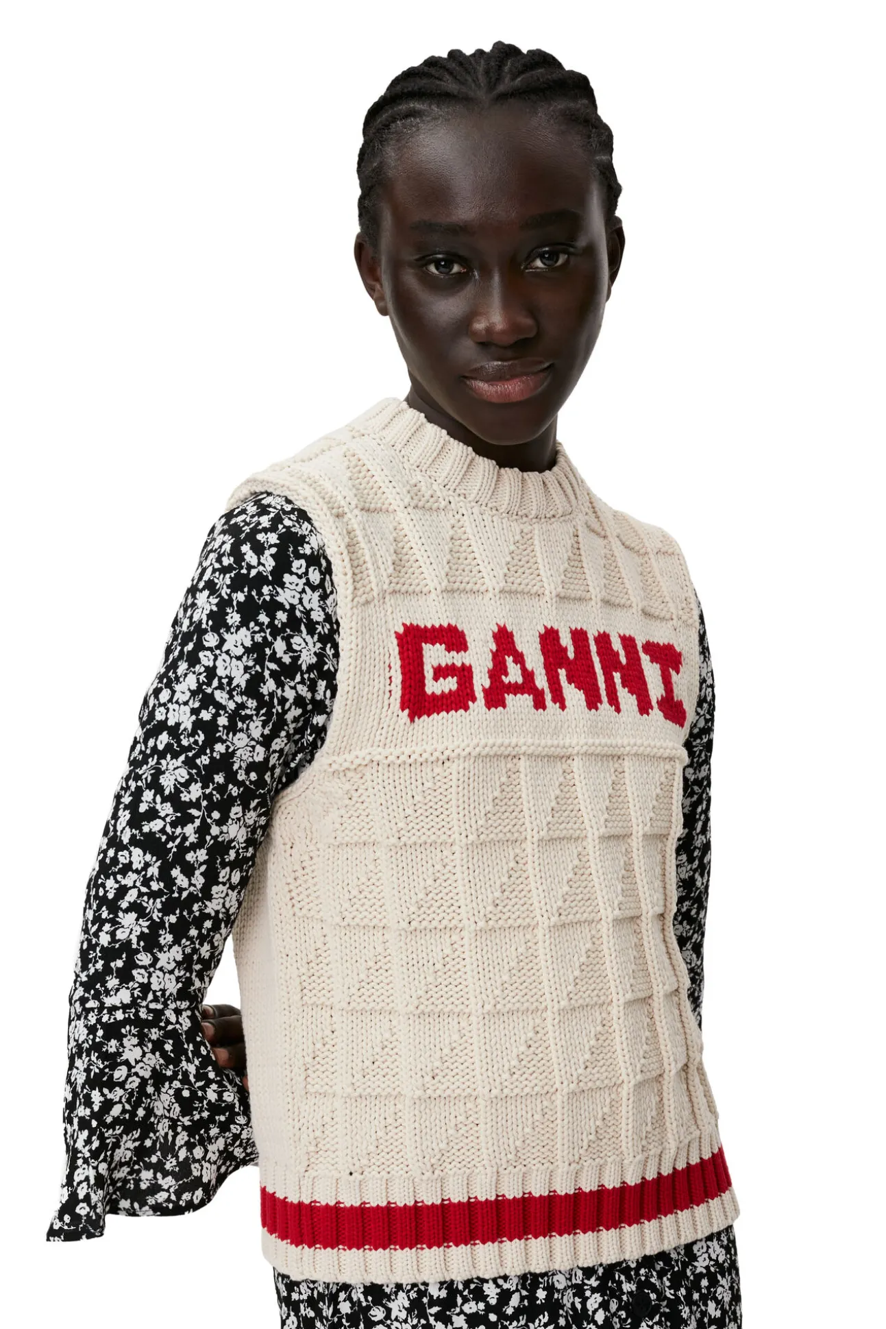 Clearance GANNI Cotton-Rope-Weste Alabaster Gleam
