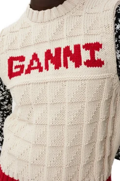 Clearance GANNI Cotton-Rope-Weste Alabaster Gleam