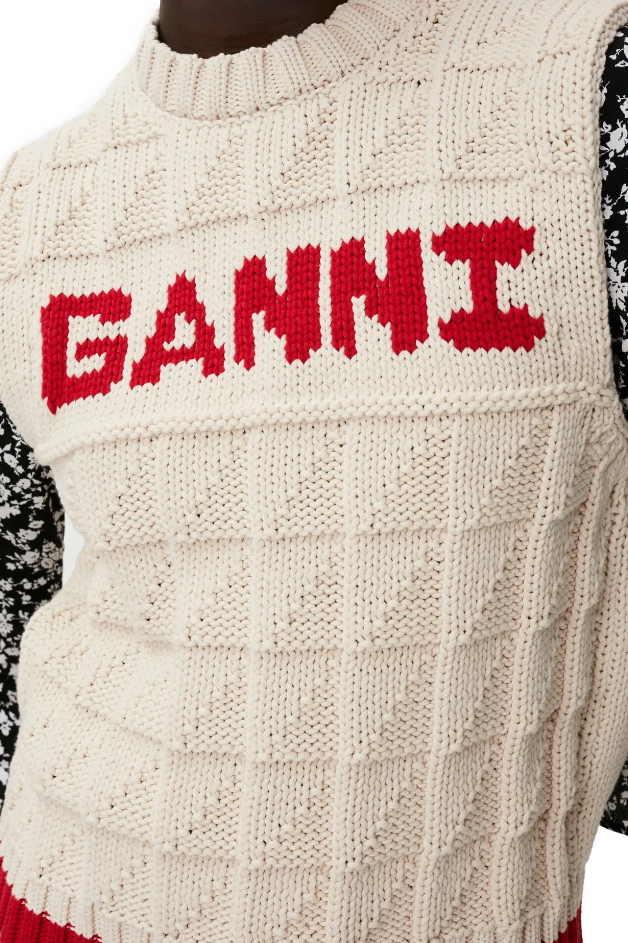 Clearance GANNI Cotton-Rope-Weste Alabaster Gleam