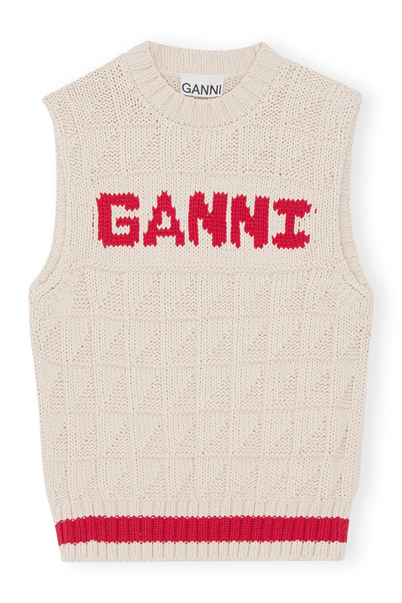 Clearance GANNI Cotton-Rope-Weste Alabaster Gleam