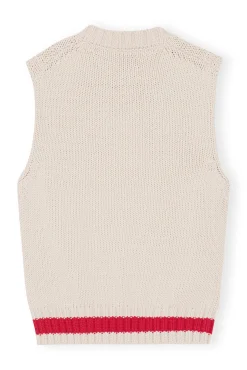 Clearance GANNI Cotton-Rope-Weste Alabaster Gleam