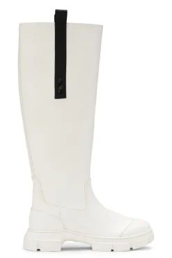 New GANNI Country Boot Egret