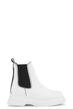 Shop GANNI Creepers Chelsea Boot Tonal Egret