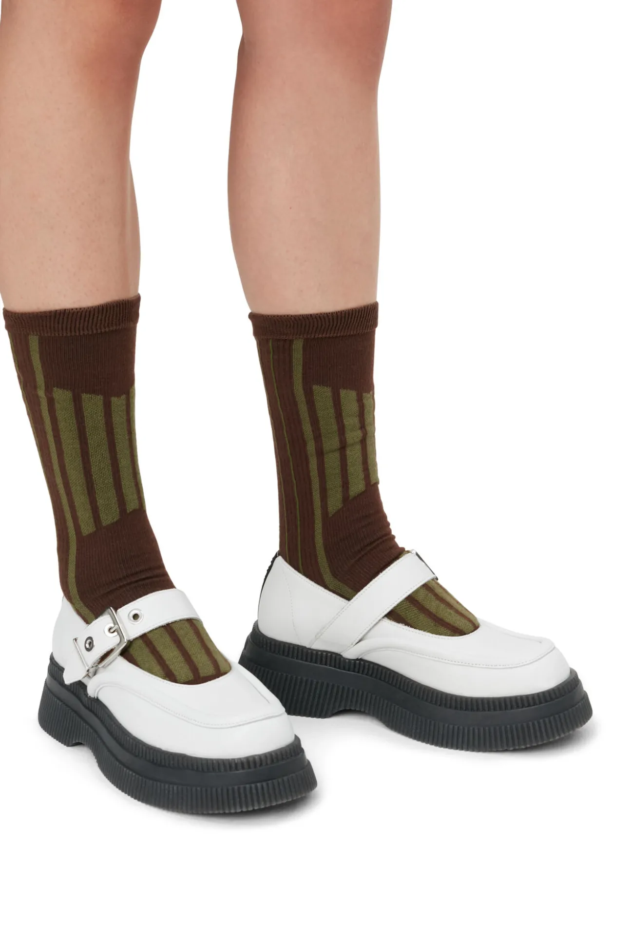 New GANNI Creepers-Mary-Jane Egret