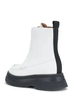Cheap GANNI Creepers-Wallaby-Stiefel Mit Reisverschluss Egret
