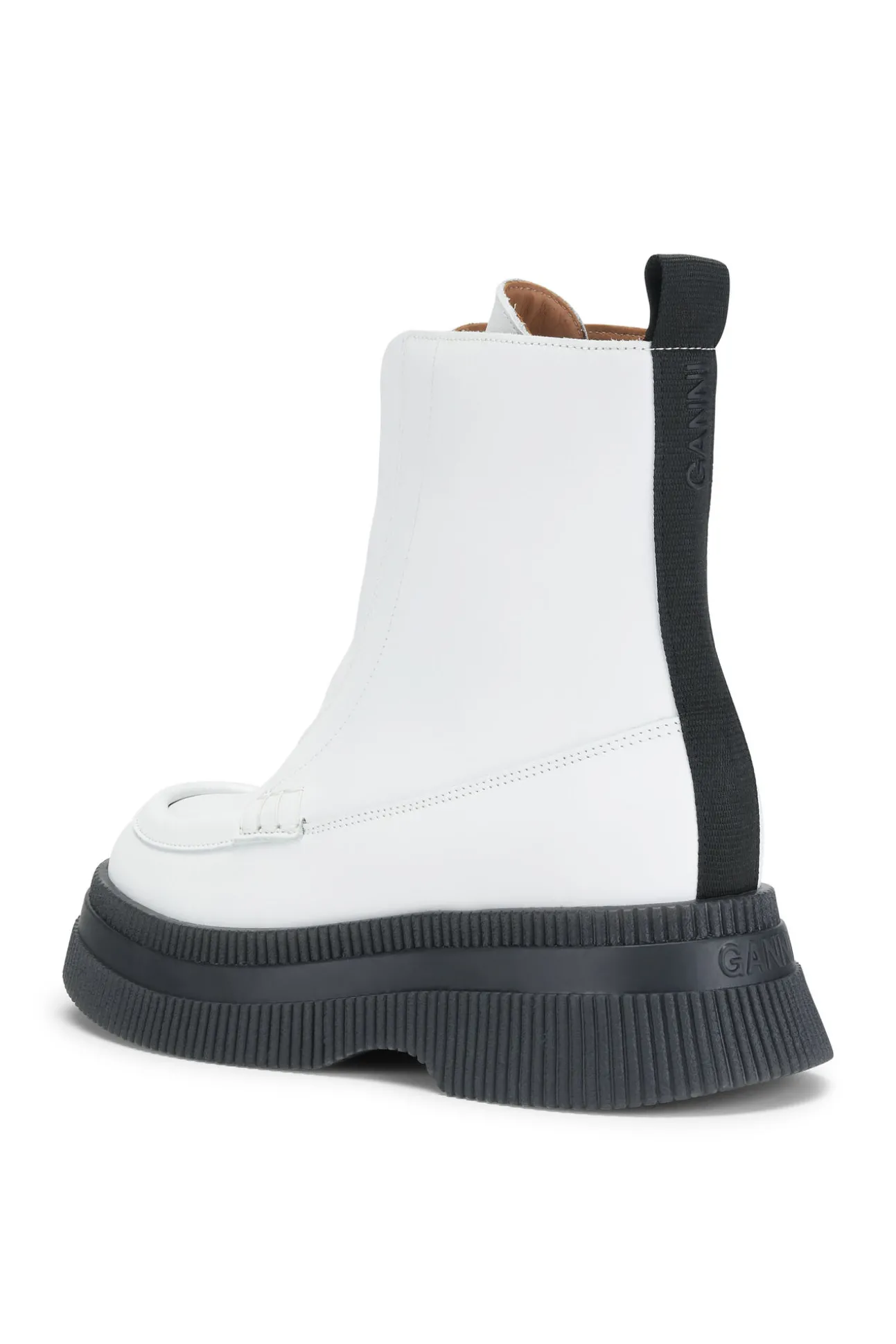 Cheap GANNI Creepers-Wallaby-Stiefel Mit Reisverschluss Egret