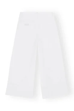 Cheap GANNI Cropped-Jeans Aus Weisem Denim Bright White