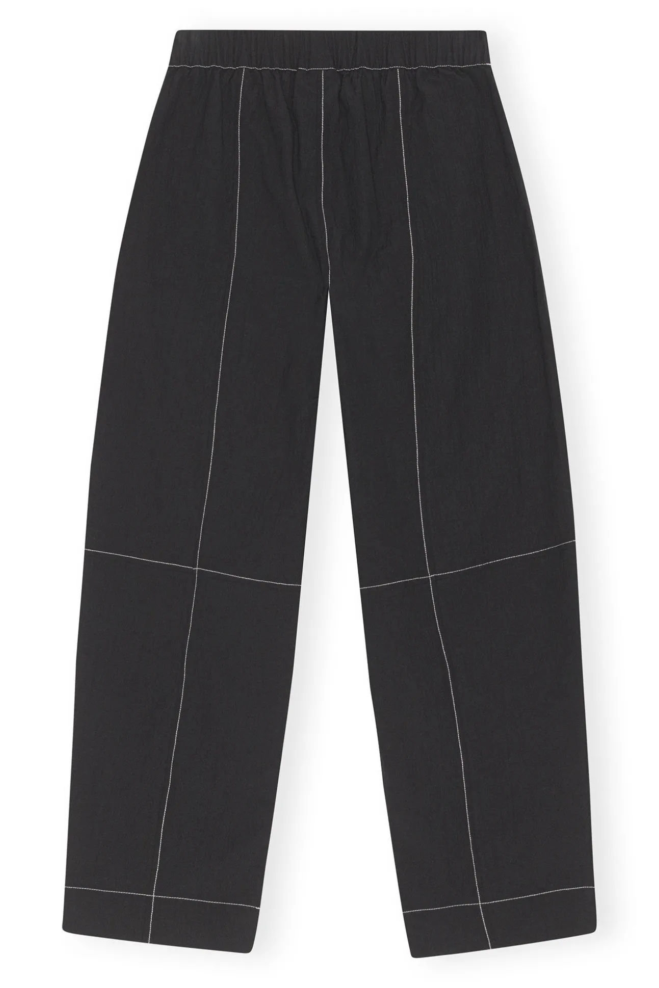 Online GANNI Curve-Hose Aus Baumwoll-Crepe Black