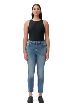 Store GANNI Cutye Jeans Mid Blue Vintage