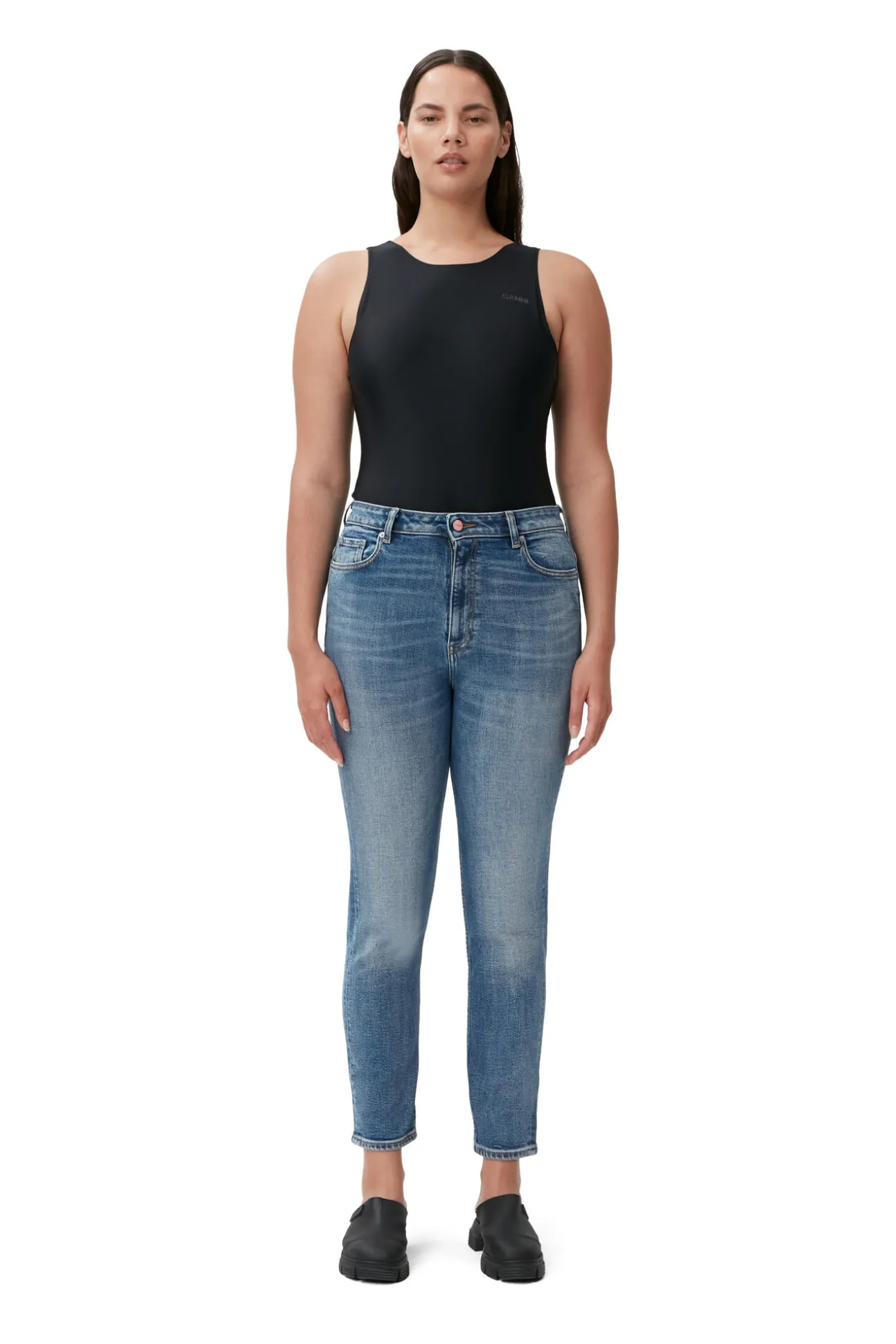 Store GANNI Cutye Jeans Mid Blue Vintage