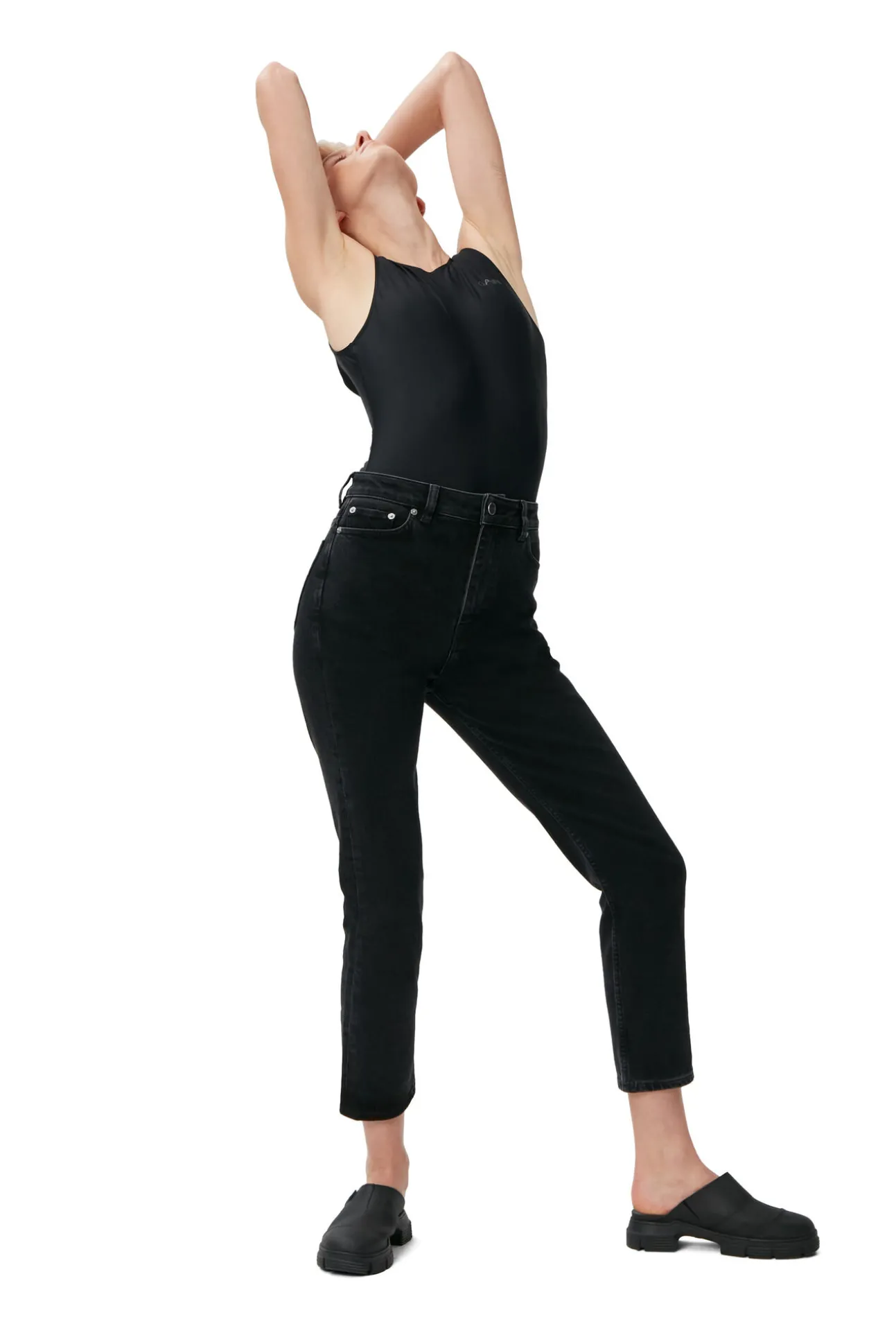 Discount GANNI Cutye Jeans Washed Black/Black