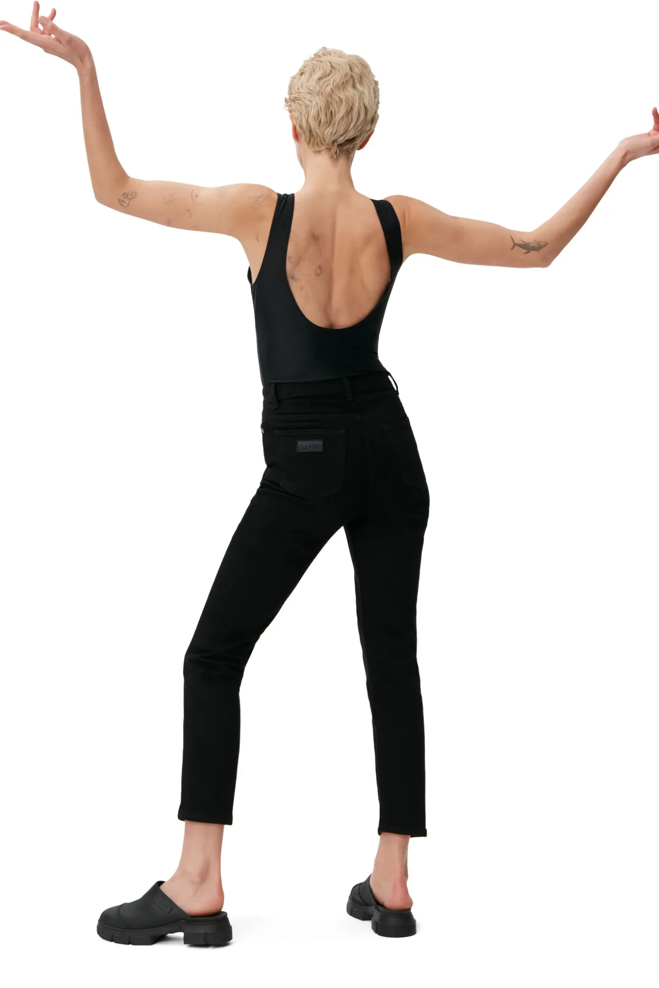 Outlet GANNI Cutye Jeans Black/Black