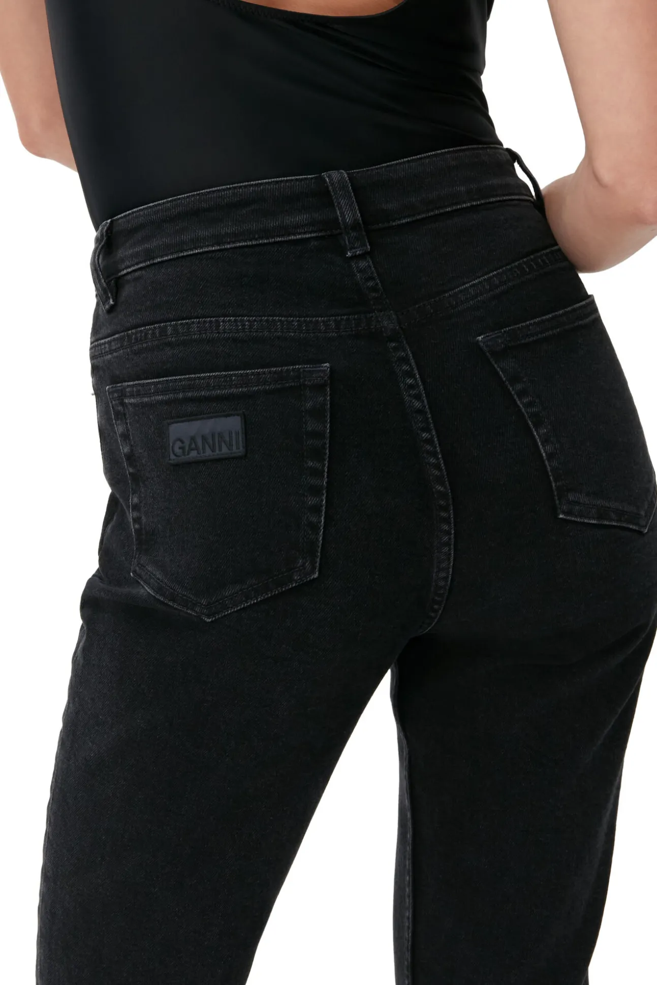 Discount GANNI Cutye Jeans Washed Black/Black