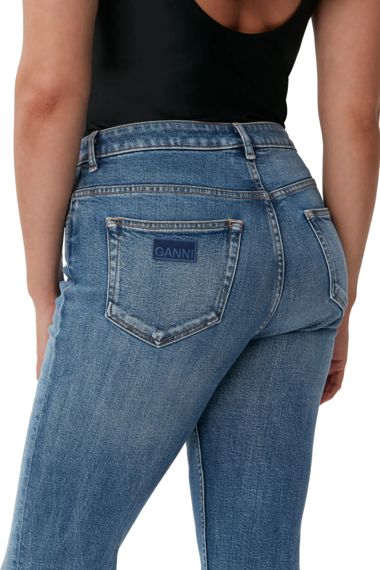 Store GANNI Cutye Jeans Mid Blue Vintage