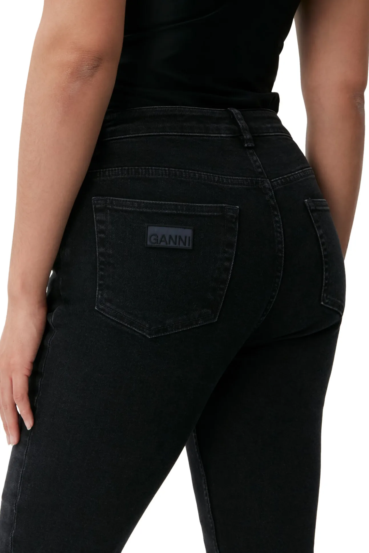 Discount GANNI Cutye Jeans Washed Black/Black