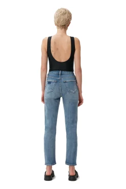 Store GANNI Cutye Jeans Mid Blue Vintage