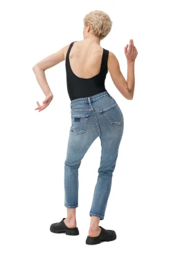 Store GANNI Cutye Jeans Mid Blue Vintage