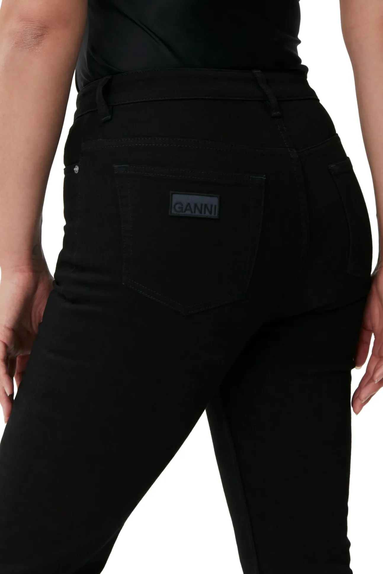 Outlet GANNI Cutye Jeans Black/Black