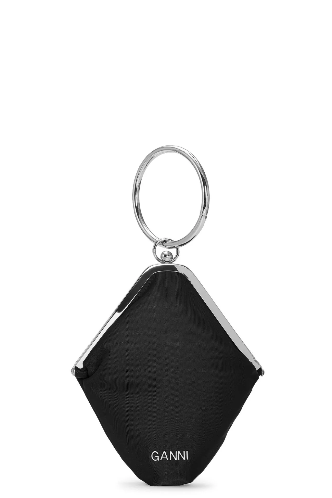 Cheap GANNI Diamond-Bangle-Clutch Black