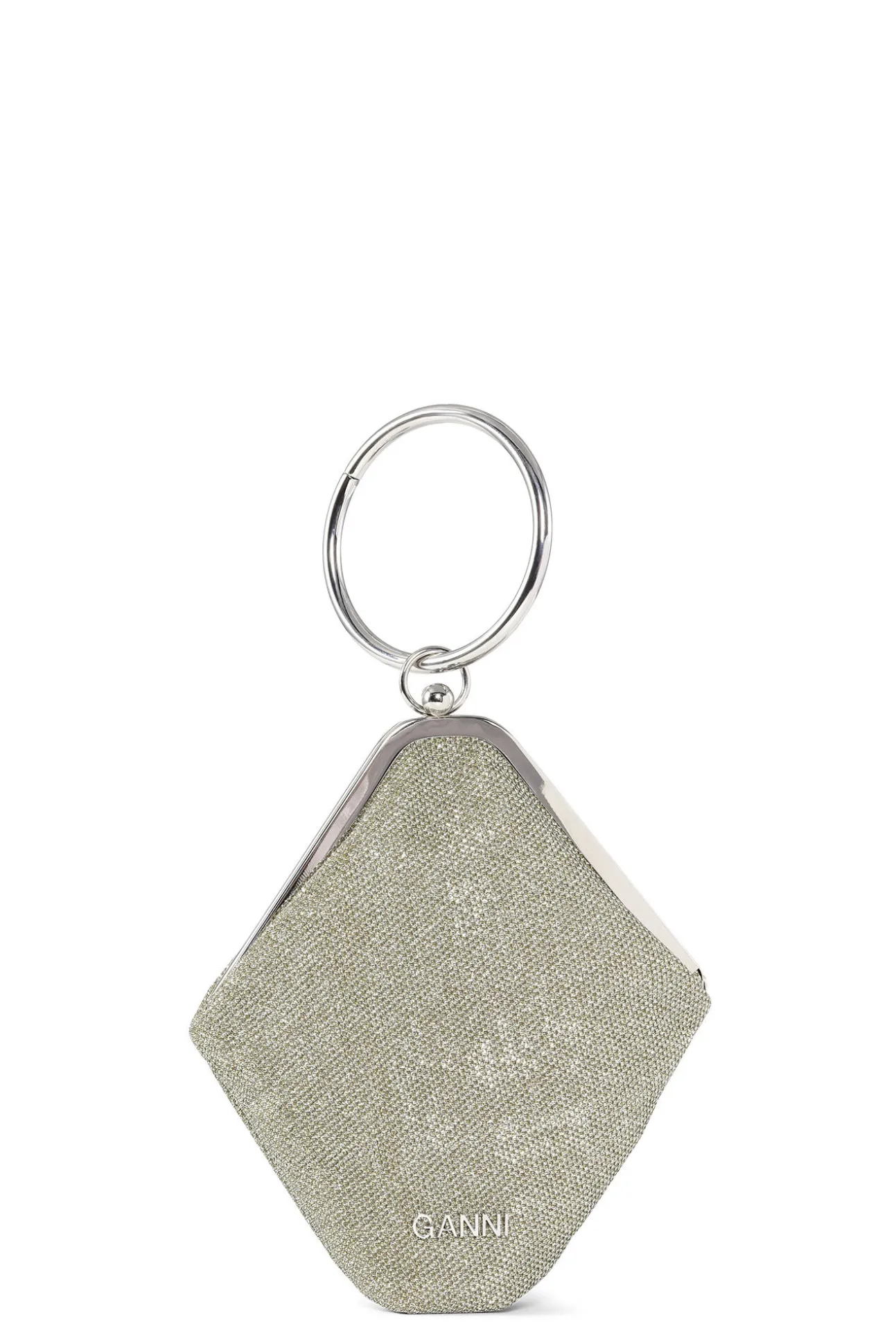 Shop GANNI Diamond-Bangle-Clutch Gold