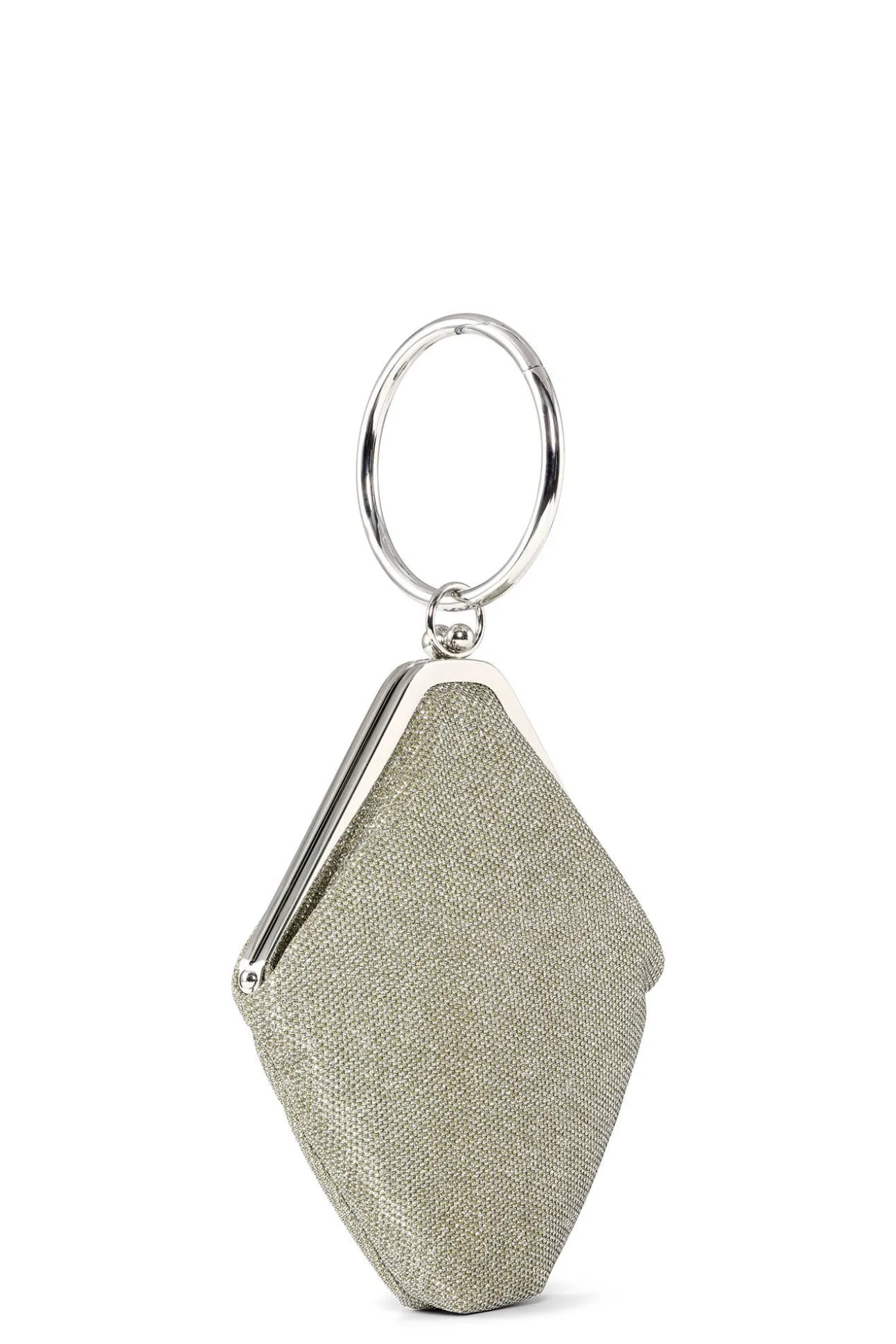 Shop GANNI Diamond-Bangle-Clutch Gold