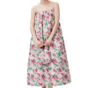 New GANNI 3D-Jacquard-Kleid Mit Tragern Sugar Plum