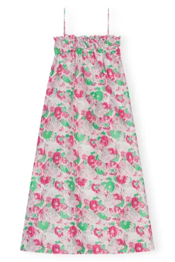New GANNI 3D-Jacquard-Kleid Mit Tragern Sugar Plum
