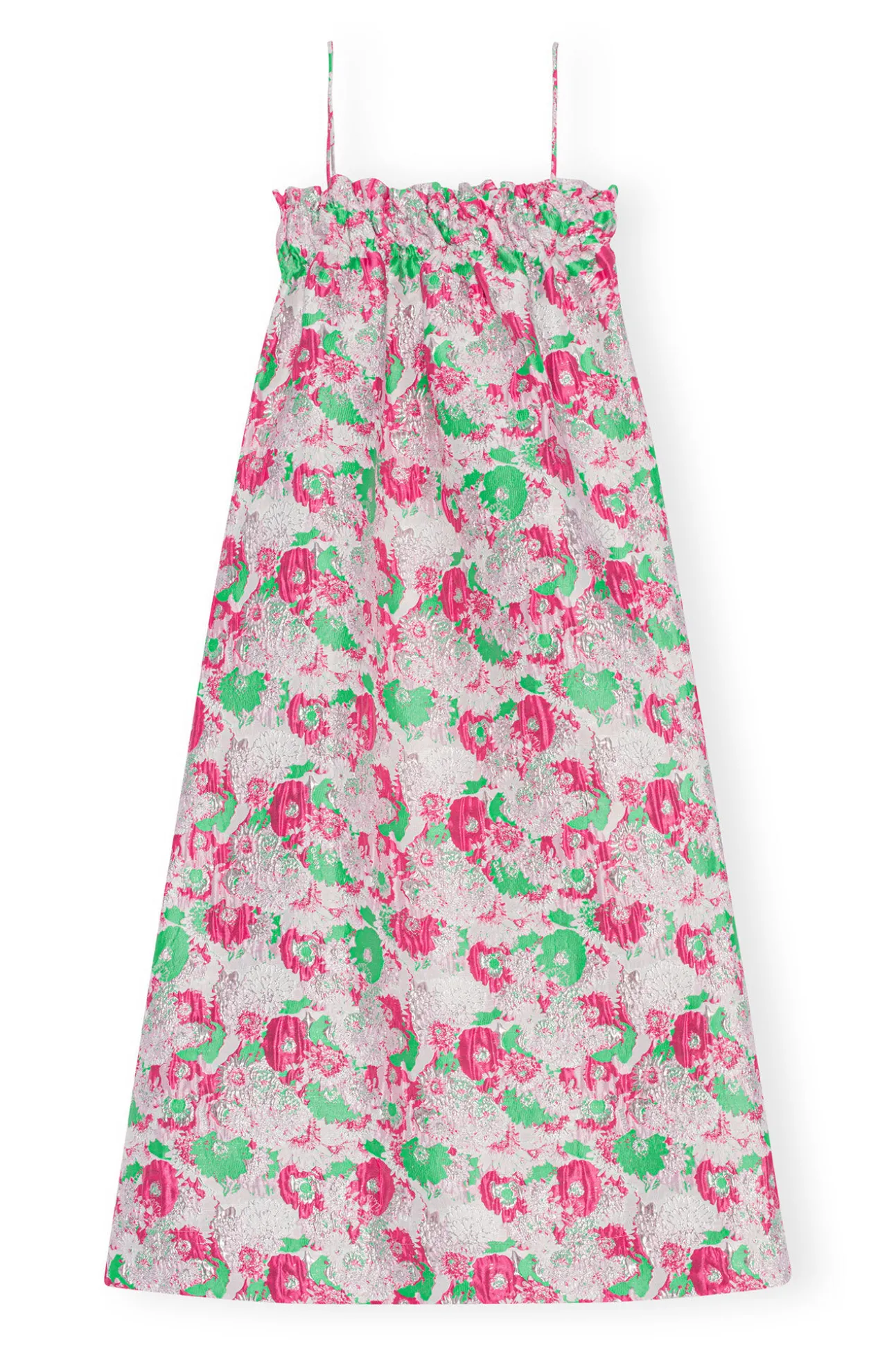 New GANNI 3D-Jacquard-Kleid Mit Tragern Sugar Plum