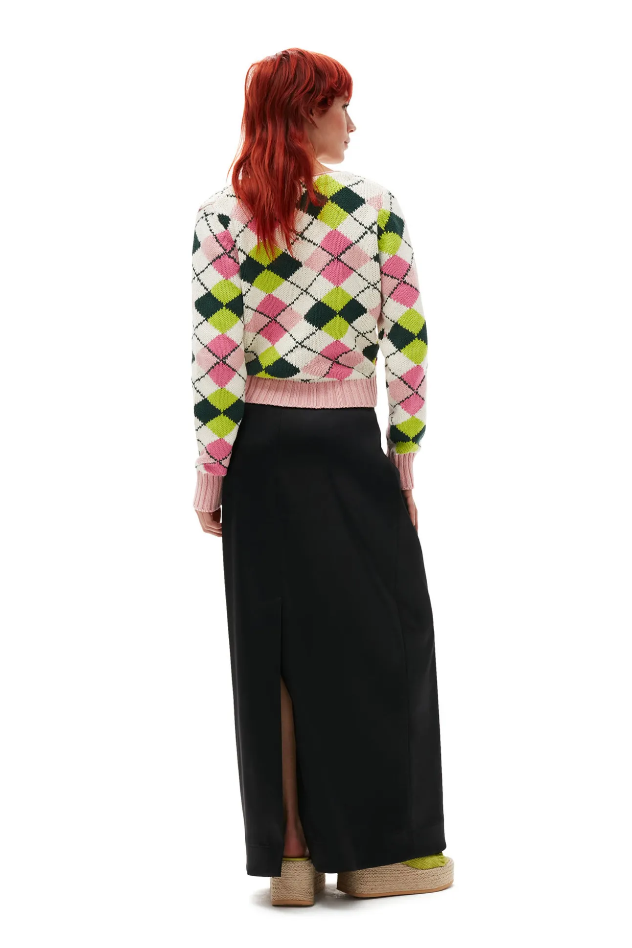 Store GANNI Doppel-Satin-Maxirock Black