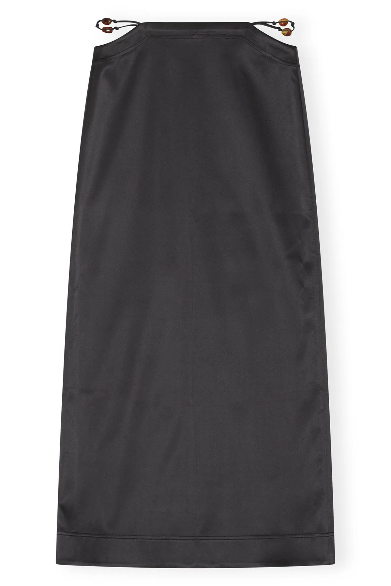 Store GANNI Doppel-Satin-Maxirock Black