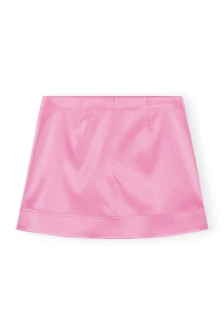 Outlet GANNI Doppel-Satin-Minirock Wild Orchid