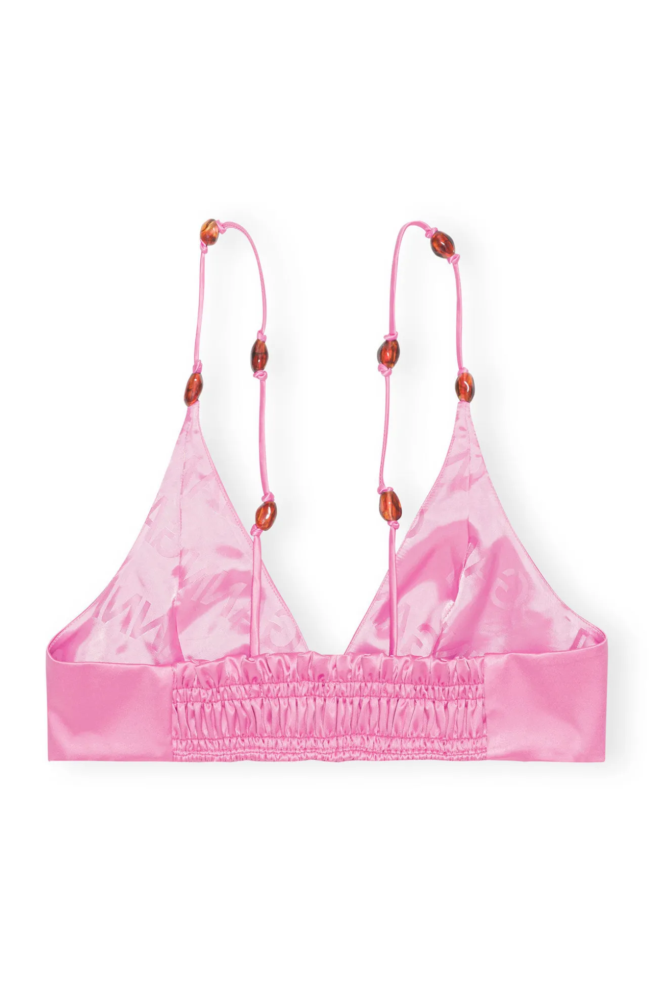 Outlet GANNI Doppel-Satin-Oberteil Wild Orchid