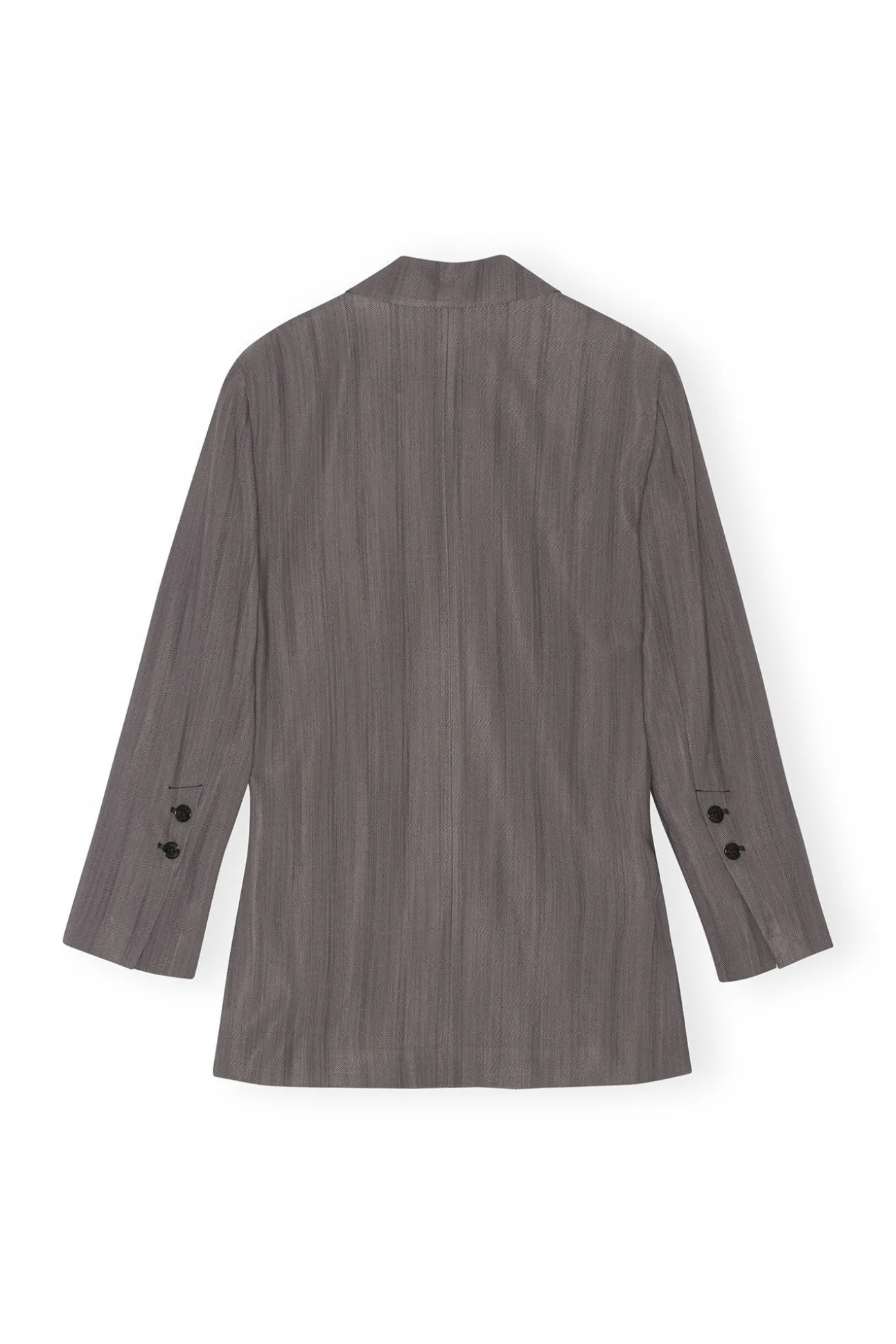 Hot GANNI Drapierter Streifenblazer Black Stripes