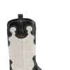 Online GANNI Einfarbige Mittelhohe Bestickte Westernstiefel Black/Egret