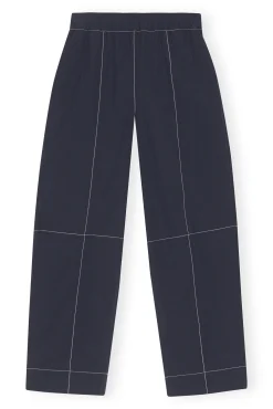 Fashion GANNI Elastische Curve-Hose Sky Captain