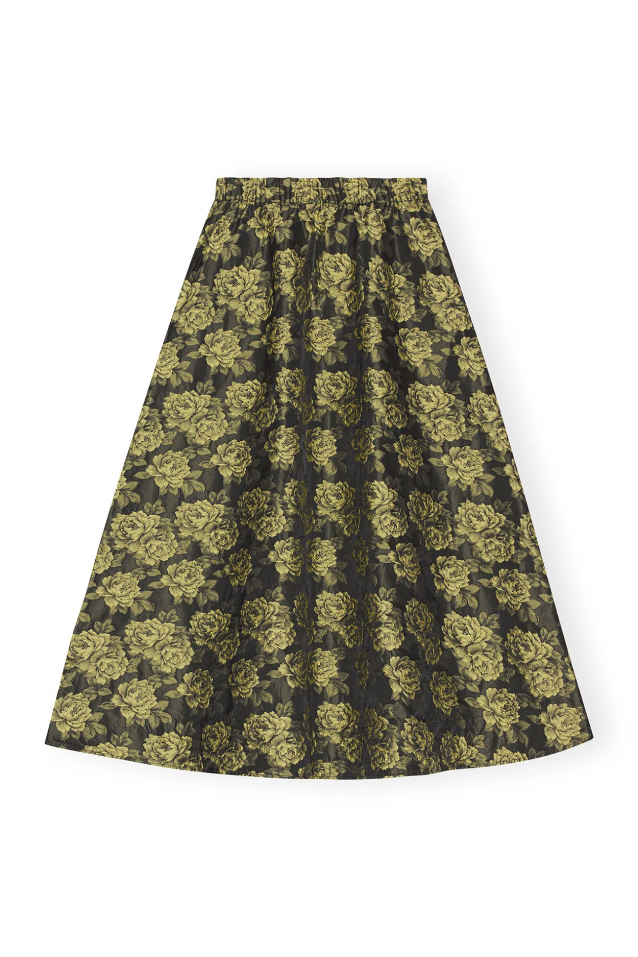 Store GANNI Eleganter Maxirock Mit Blumenjacquard Lemon Zest