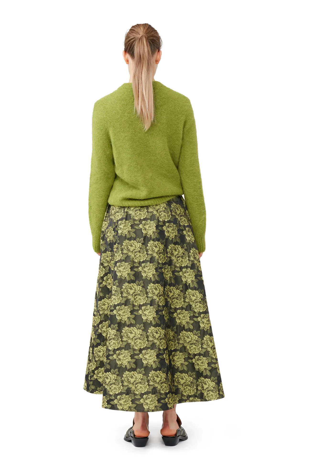 Store GANNI Eleganter Maxirock Mit Blumenjacquard Lemon Zest