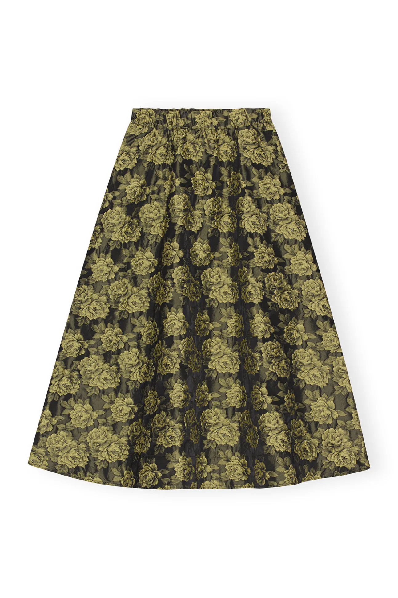 Store GANNI Eleganter Maxirock Mit Blumenjacquard Lemon Zest